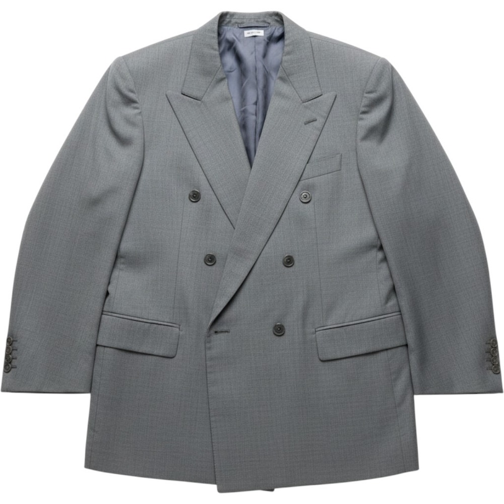 Brioni Blazer Mens 40 Gray Double Breasted Peak Lapel Sport Coat Jacket Italy